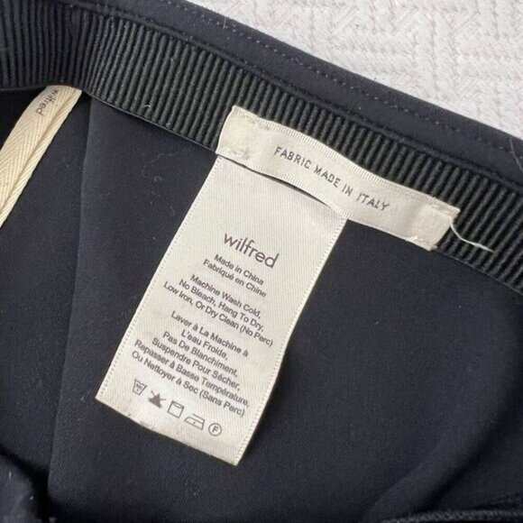 Aritzia Wilfred Women Size XS Italian Fabric Black Pull on Leggings Pants Lounge - Picture 4 of 15